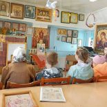 В воскресной школе Покровского храма г. Кировска прошло мероприятие, посвящённое богословию иконы «Троица» Андрея Рублёва