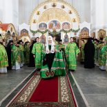 Епископ Бобруйский и Быховский Серафим принял участие в торжествах Спасо-Евфросиниевской обители, которые возглавил Святейший Патриарх Кирилл в Полоцке