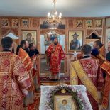 9 августа в день памяти великомученика и целителя Пантелеимона епископ Серафим совершил Божественную литургию в Дараганово